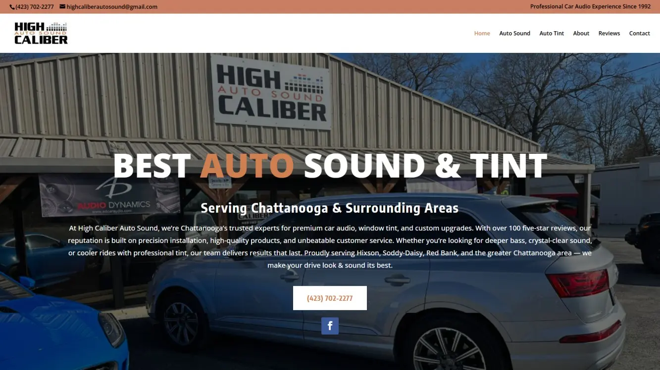 Professional Auto Sound & Tint Website After Launch