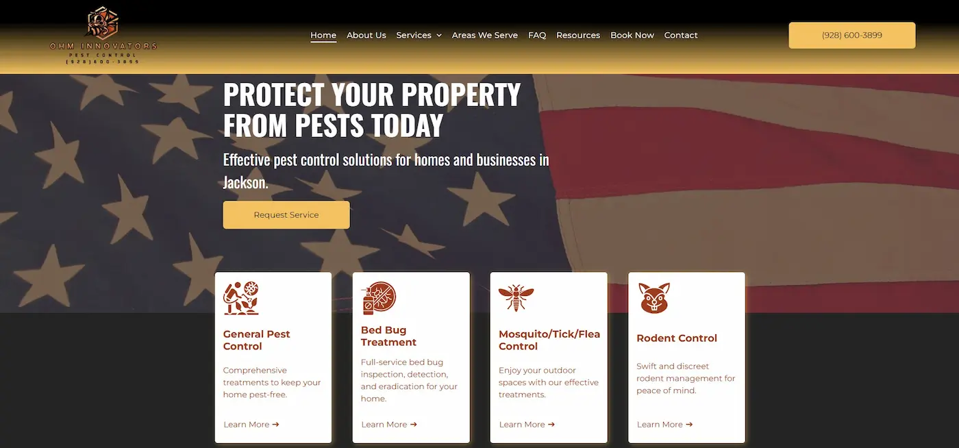 Before: Townsquare Interactive pest control website that was never delivered after 30+ days