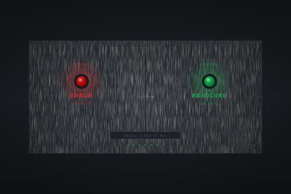 what to do when web designer messes up dark server panel with red error and green resolved lights